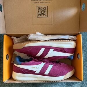 like new gola tornado ‘88 in cerise/off white/ moonlight, size 8.5
